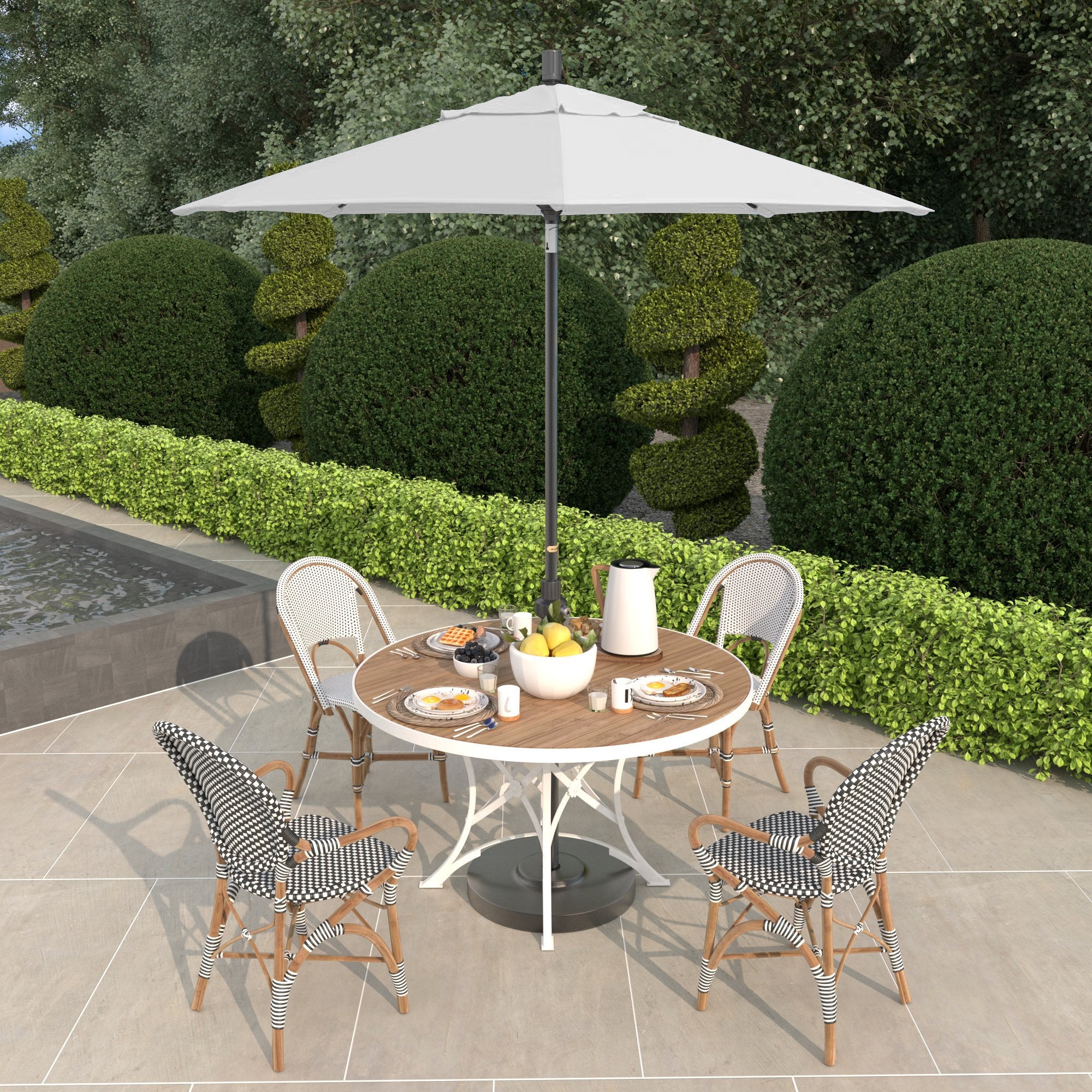 california umbrella ata758117-5408 casa series patio umbrella 7.5 rd 7.5' Alum Umbrella, Crank Lift, Auto Tilt, Beige : Patio, Lawn & Garden A shady spot on a warm day offers a perfect opportunity to enjoy the outdoors California Umbrella 7.5 ft. Bronze