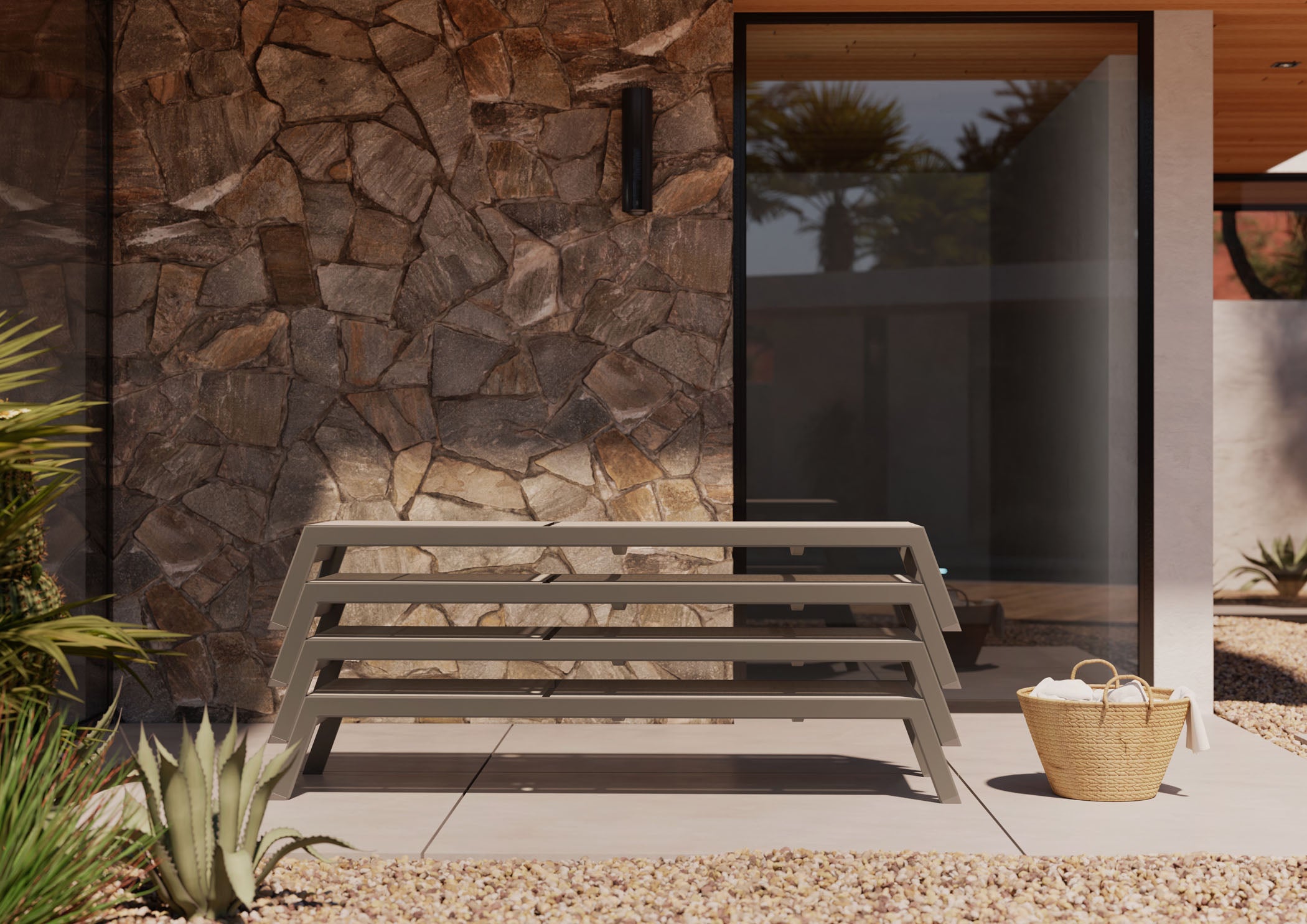 Palm Coast Sling Stacking Chaise Lounge 2.0