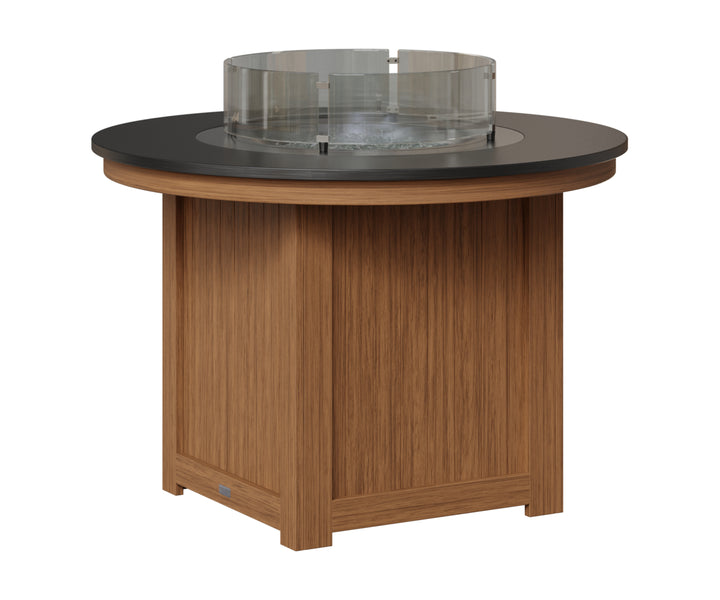 Donoma 44" Round Fire Table - Hammered Top - Dining Height