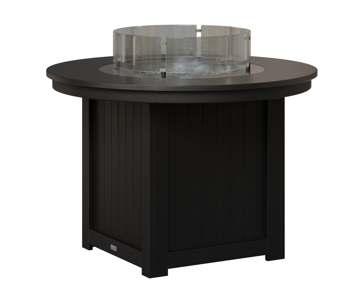 Donoma 44" Round Fire Table - Hammered Top - Dining Height