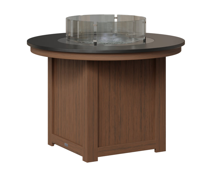 Donoma 44" Round Fire Table - Hammered Top - Dining Height