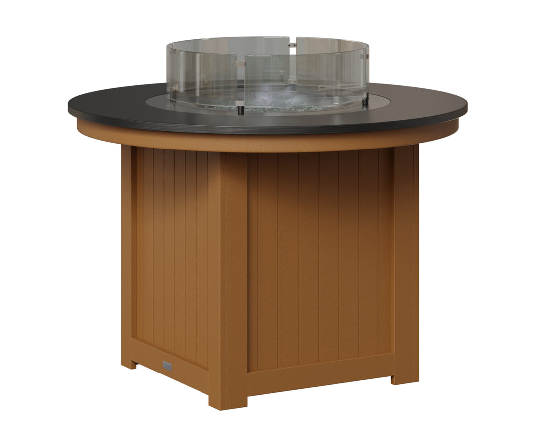 Donoma 44" Round Fire Table - Hammered Top - Dining Height