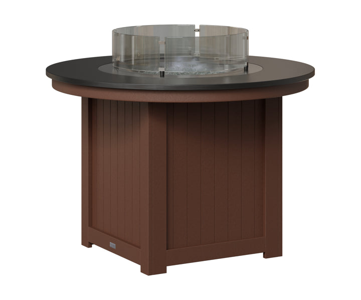 Donoma 44" Round Fire Table - Hammered Top - Dining Height