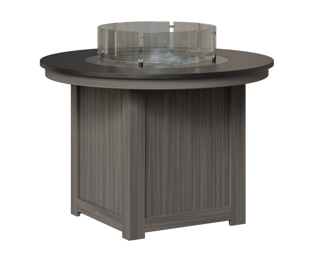 Donoma 44" Round Fire Table - Hammered Top - Dining Height