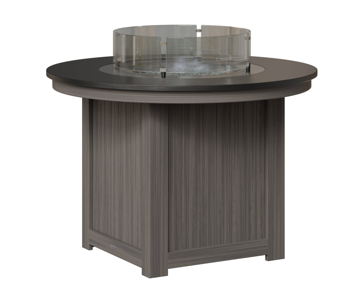 Donoma 44" Round Fire Table - Hammered Top - Dining Height
