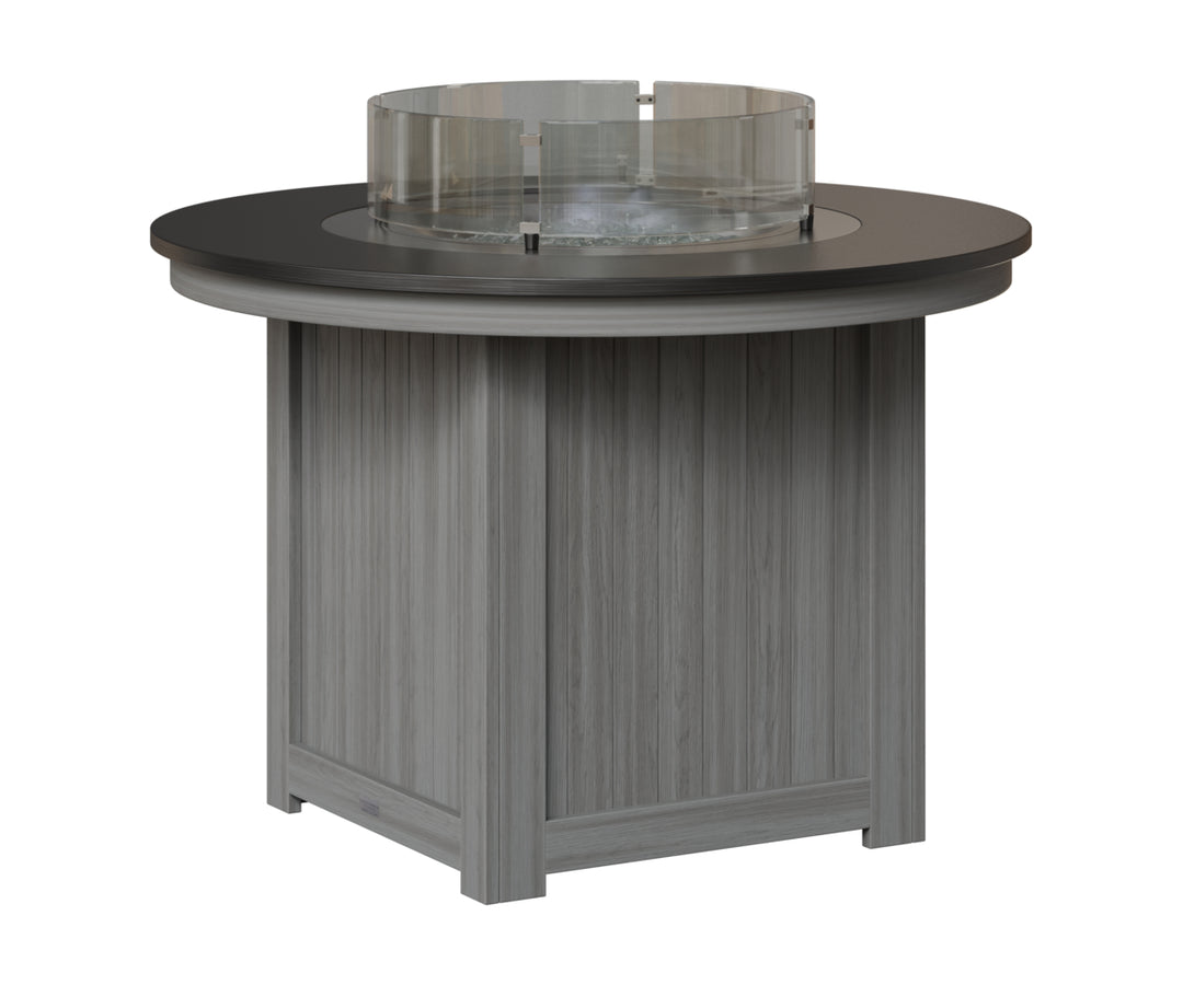 Donoma 44" Round Fire Table - Hammered Top - Dining Height