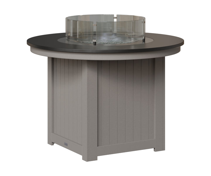 Donoma 44" Round Fire Table - Hammered Top - Dining Height