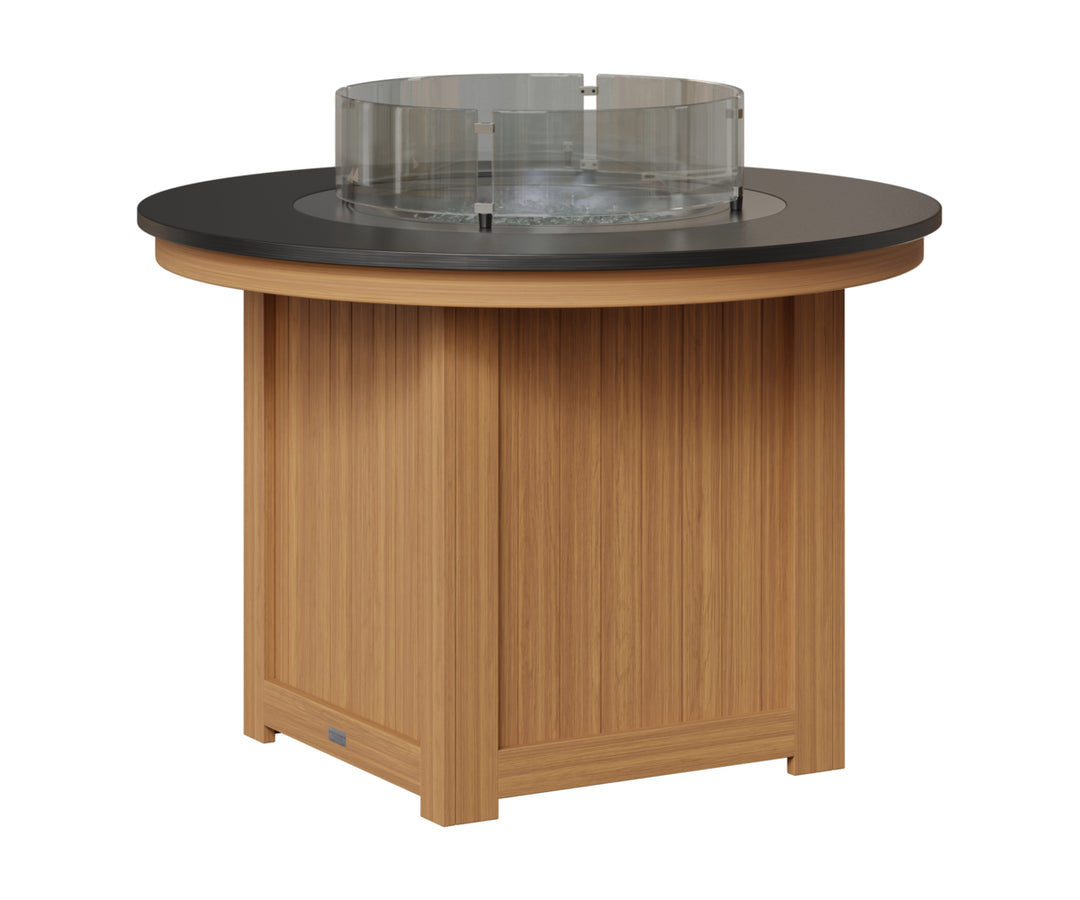 Donoma 44" Round Fire Table - Hammered Top - Dining Height