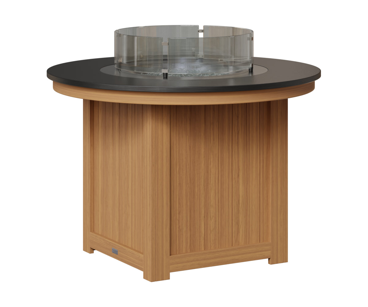 Donoma 44" Round Fire Table - Hammered Top - Dining Height