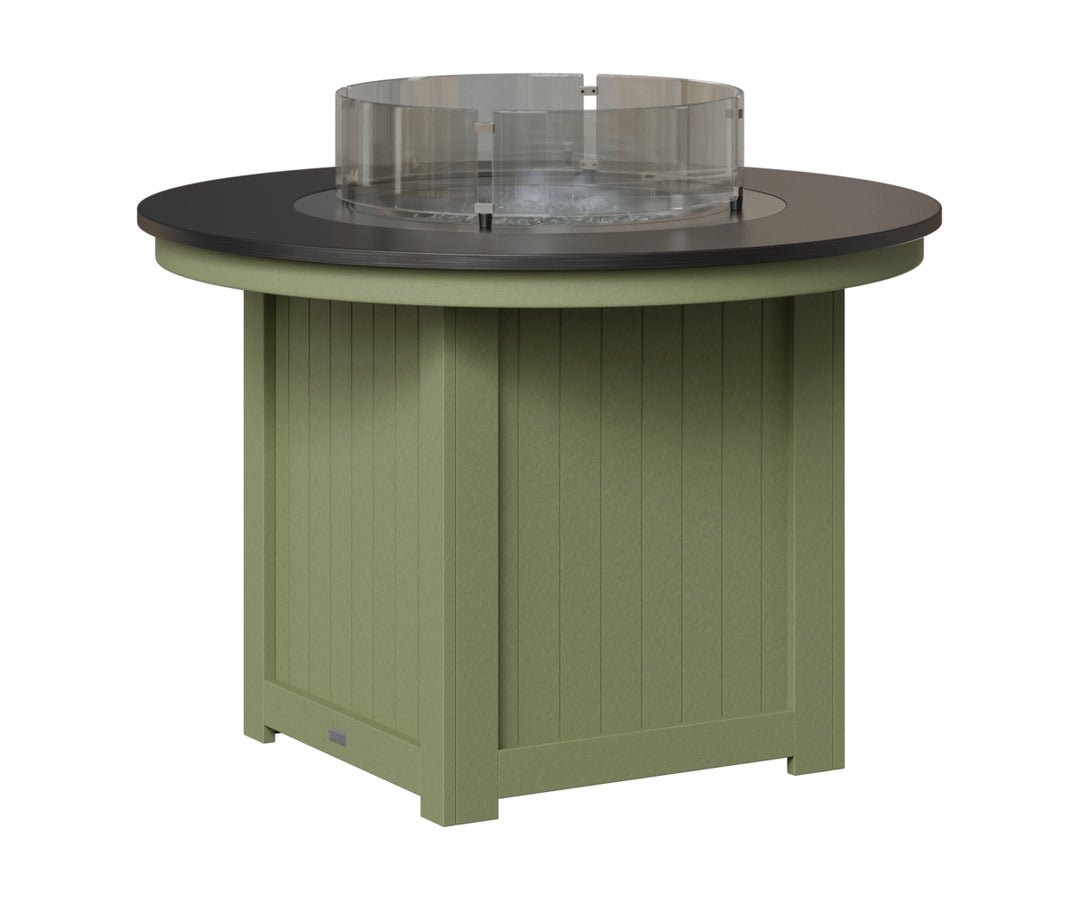 Donoma 44" Round Fire Table - Hammered Top - Dining Height