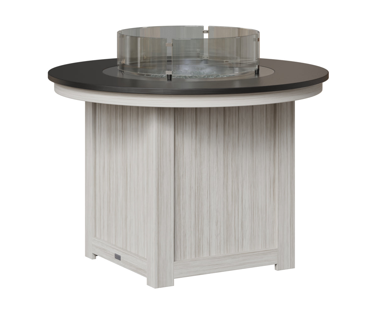 Donoma 44" Round Fire Table - Hammered Top - Dining Height