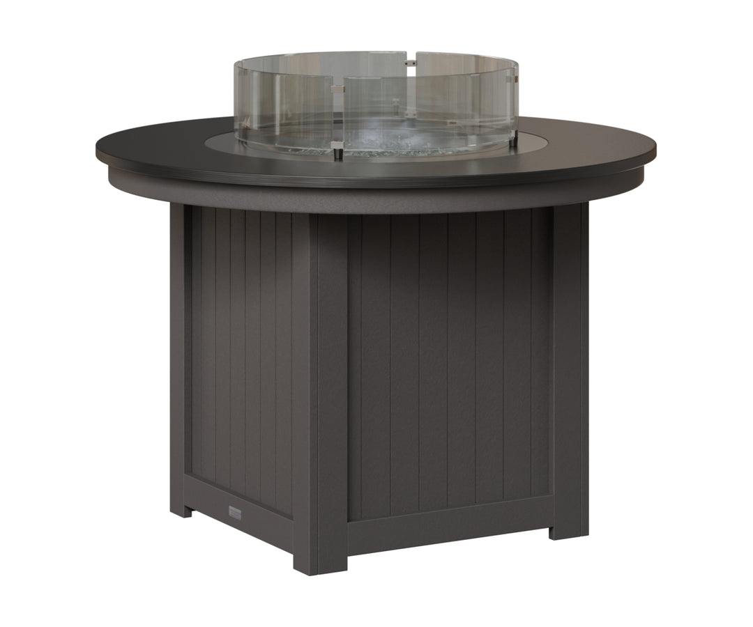 Donoma 44" Round Fire Table - Hammered Top - Dining Height