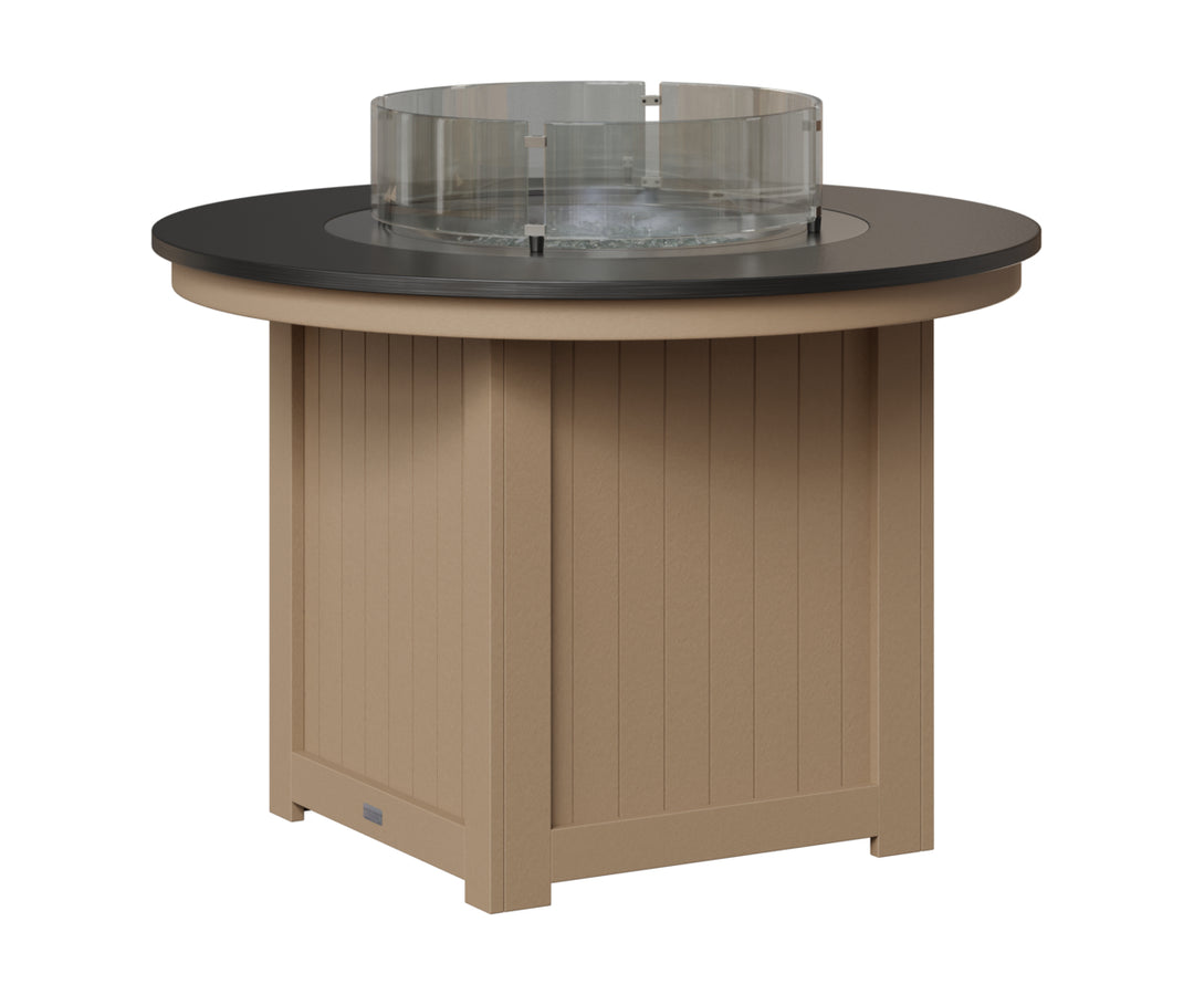 Donoma 44" Round Fire Table - Hammered Top - Dining Height