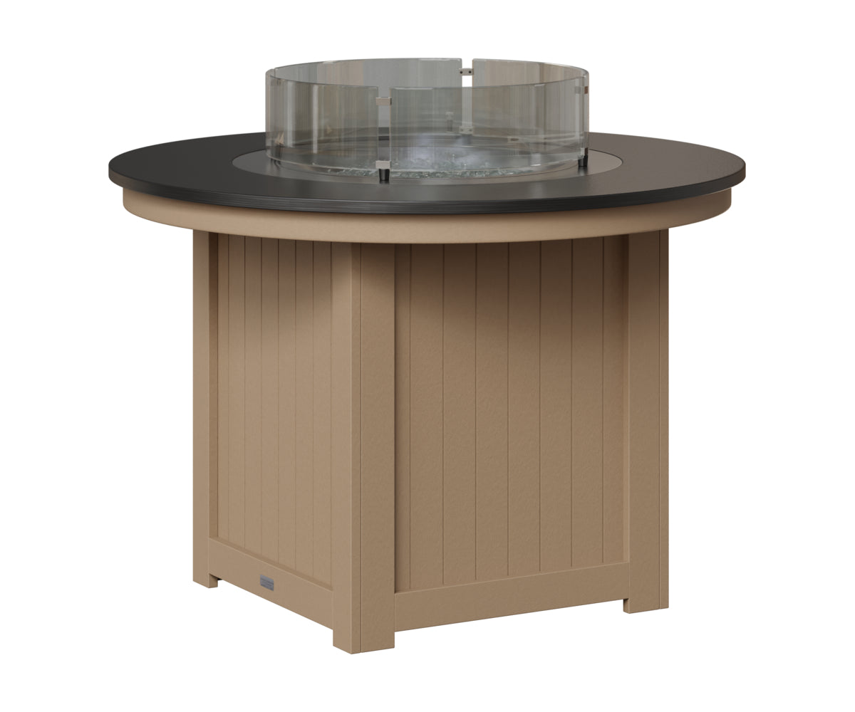 Donoma 44" Round Fire Table - Hammered Top - Dining Height