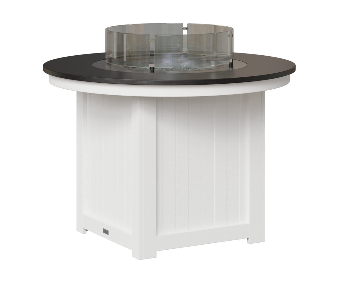 Donoma 44" Round Fire Table - Hammered Top - Dining Height