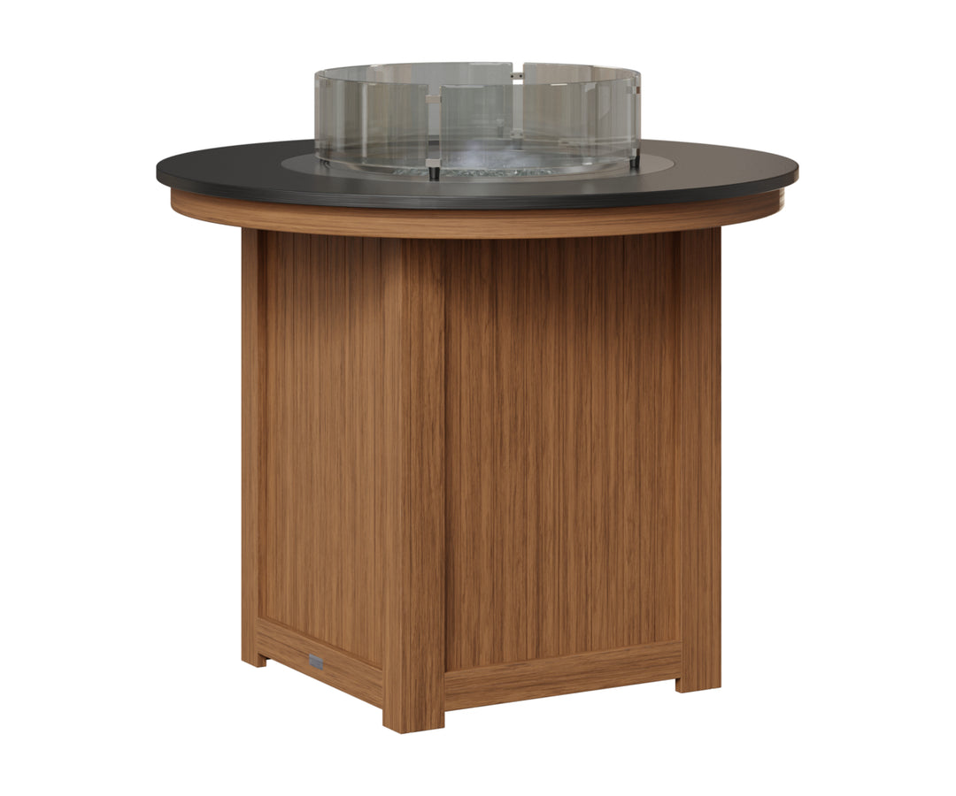 Donoma 44" Round Fire Table - Hammered Top - Counter Height