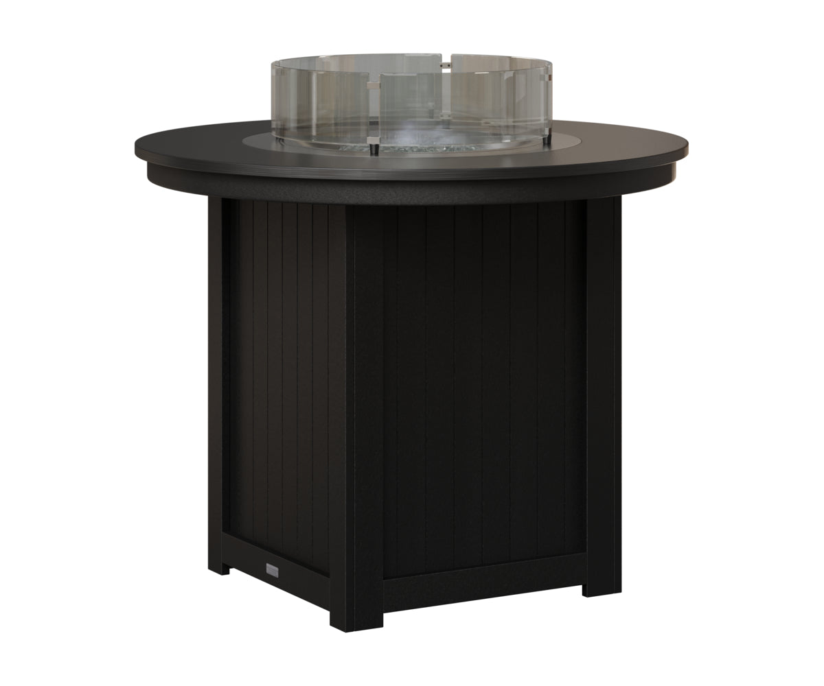 Donoma 44" Round Fire Table - Hammered Top - Counter Height