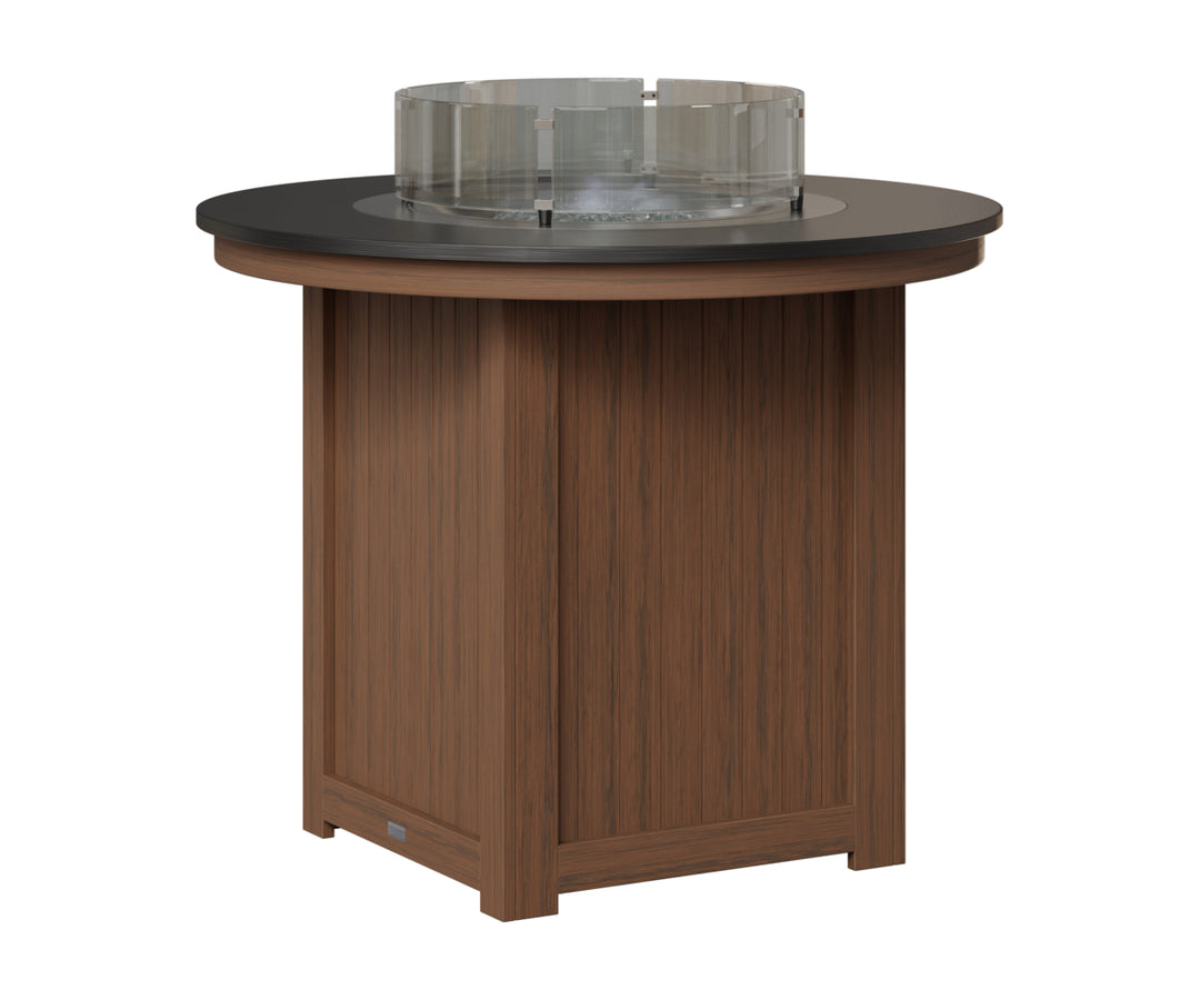 Donoma 44" Round Fire Table - Hammered Top - Counter Height