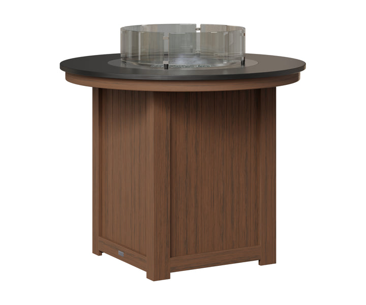 Donoma 44" Round Fire Table - Hammered Top - Counter Height
