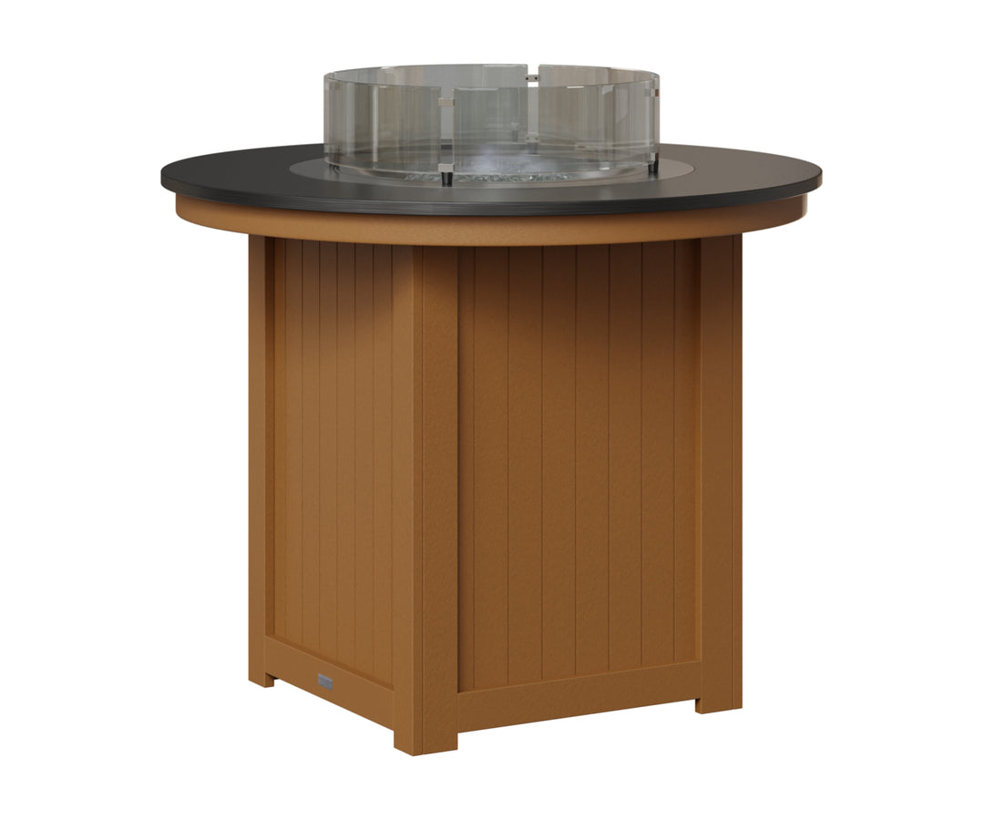 Donoma 44" Round Fire Table - Hammered Top - Counter Height