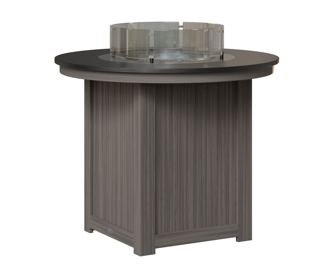 Donoma 44" Round Fire Table - Hammered Top - Counter Height