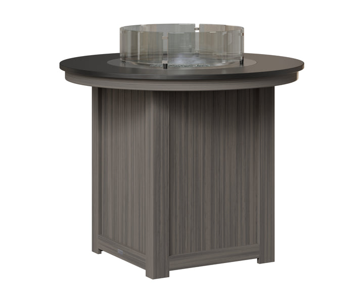 Donoma 44" Round Fire Table - Hammered Top - Counter Height