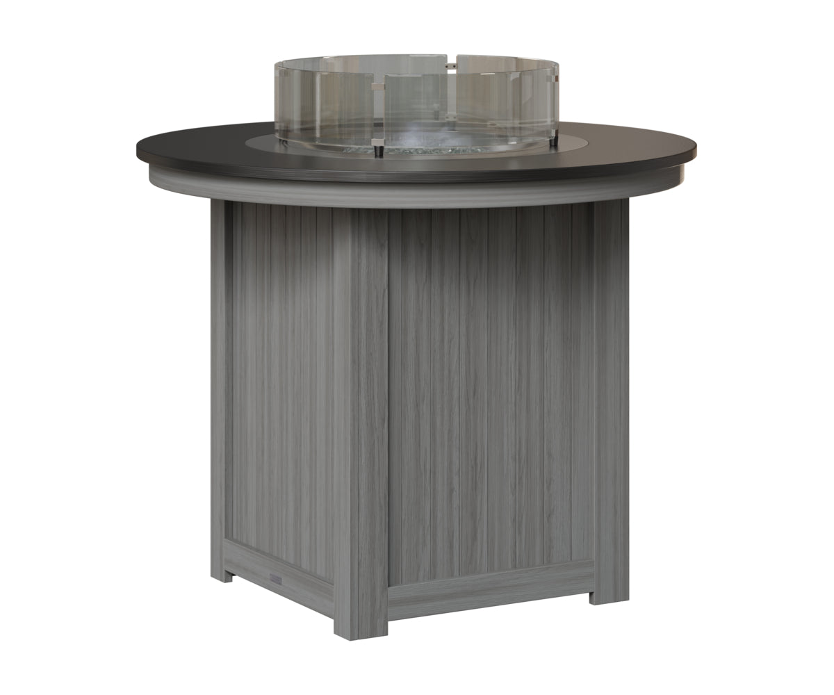 Donoma 44" Round Fire Table - Hammered Top - Counter Height