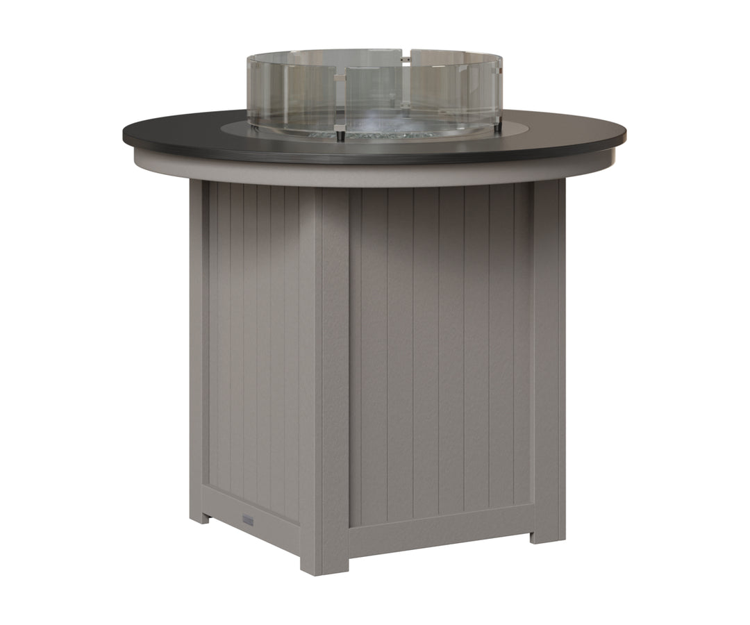 Donoma 44" Round Fire Table - Hammered Top - Counter Height