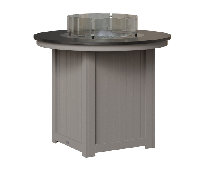 Donoma 44" Round Fire Table - Hammered Top - Counter Height