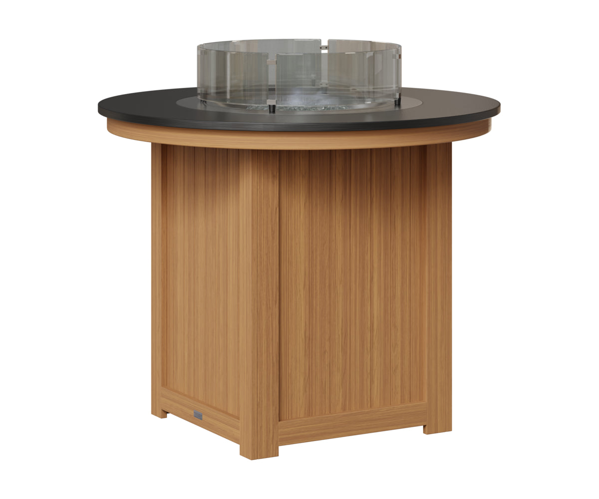 Donoma 44" Round Fire Table - Hammered Top - Counter Height