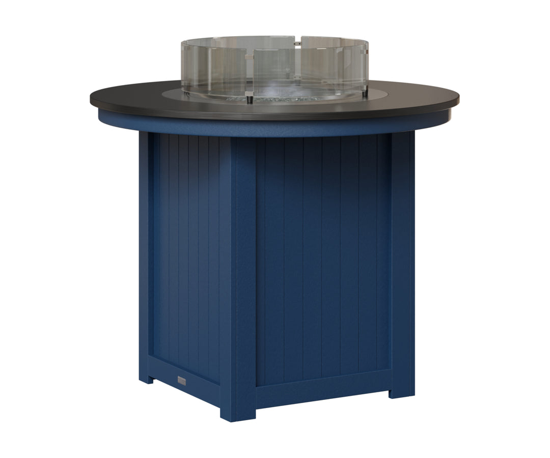 Donoma 44" Round Fire Table - Hammered Top - Counter Height