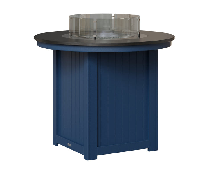 Donoma 44" Round Fire Table - Hammered Top - Counter Height