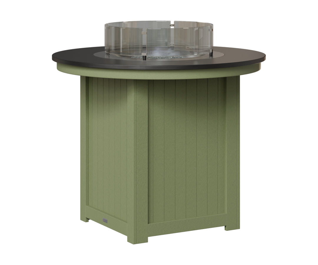 Donoma 44" Round Fire Table - Hammered Top - Counter Height