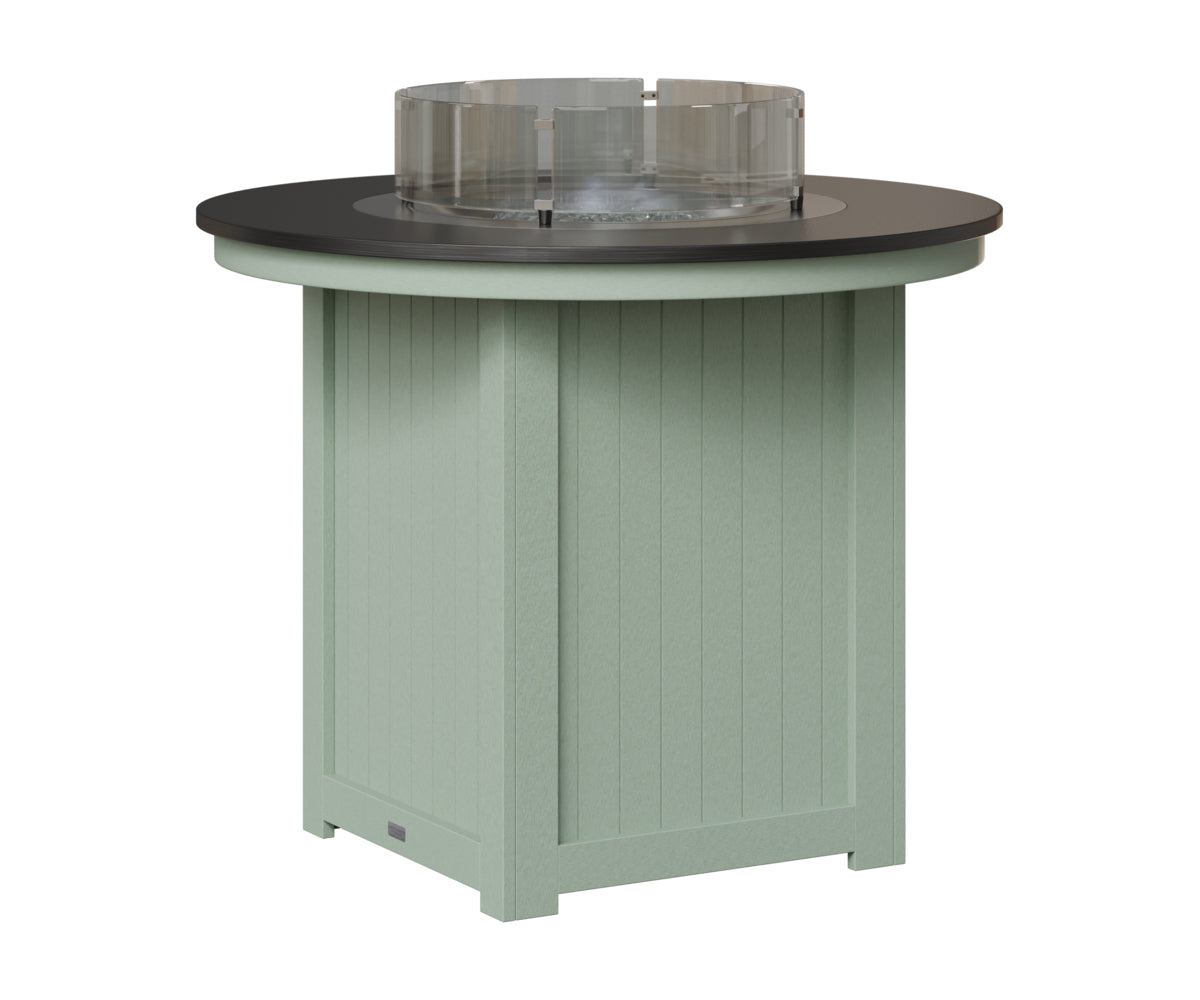 Donoma 44" Round Fire Table - Hammered Top - Counter Height