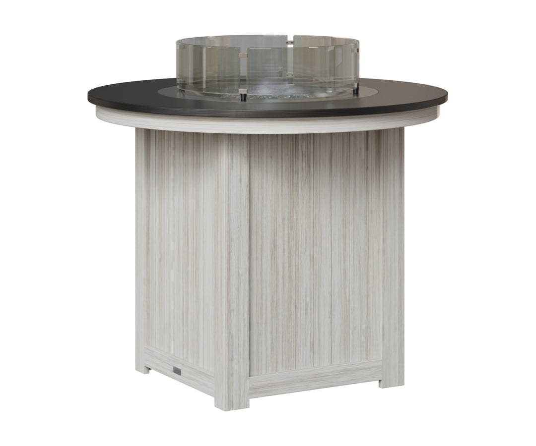 Donoma 44" Round Fire Table - Hammered Top - Counter Height