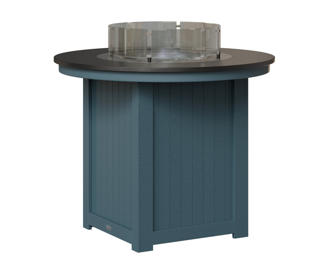 Donoma 44" Round Fire Table - Hammered Top - Counter Height
