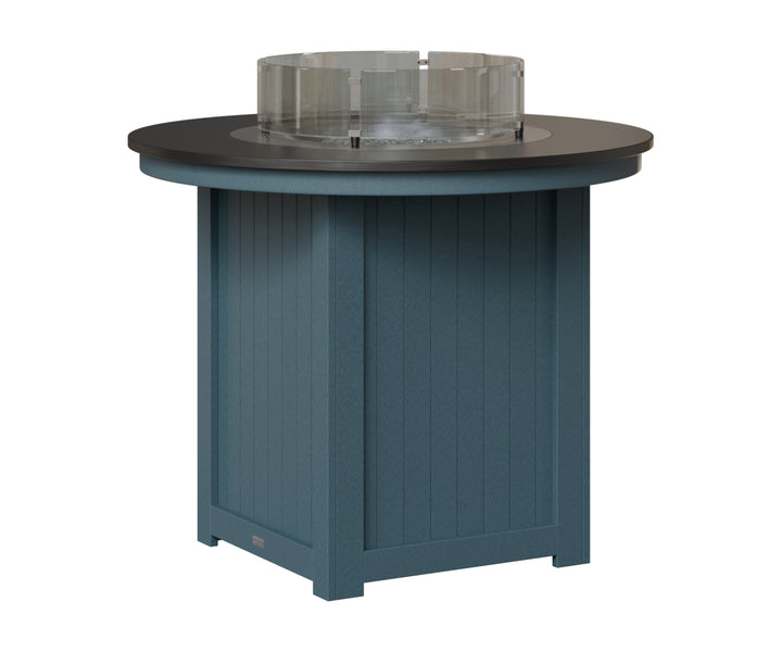 Donoma 44" Round Fire Table - Hammered Top - Counter Height