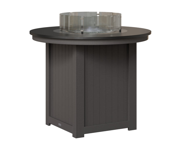 Donoma 44" Round Fire Table - Hammered Top - Counter Height