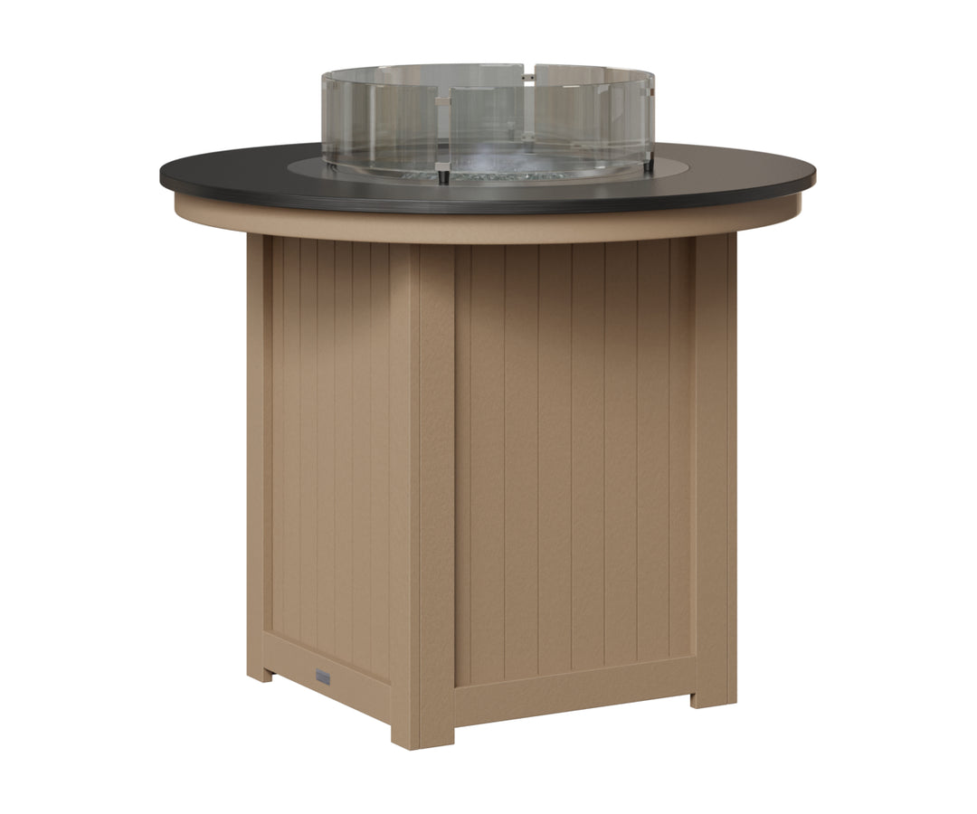 Donoma 44" Round Fire Table - Hammered Top - Counter Height