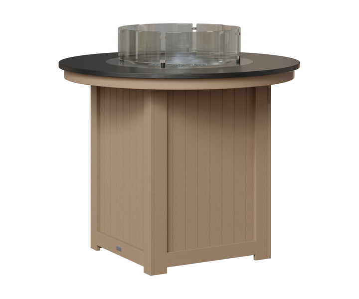 Donoma 44" Round Fire Table - Hammered Top - Counter Height