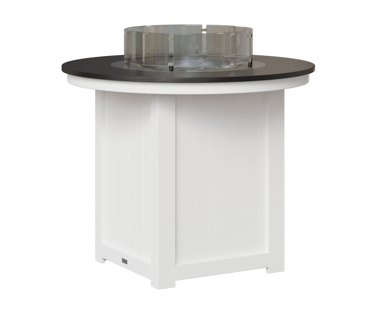 Donoma 44" Round Fire Table - Hammered Top - Counter Height