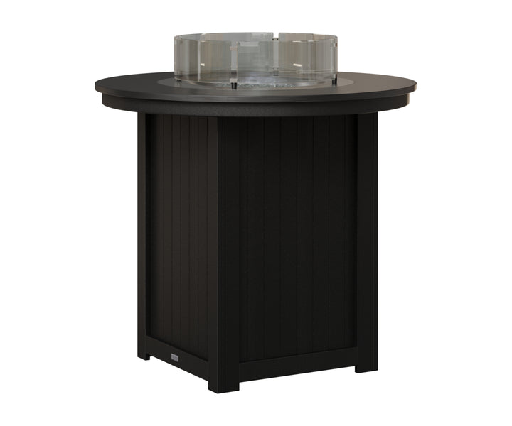 Donoma 44" Round Fire Table - Hammered Top - Bar Height