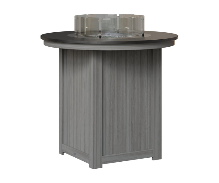 Donoma 44" Round Fire Table - Hammered Top - Bar Height