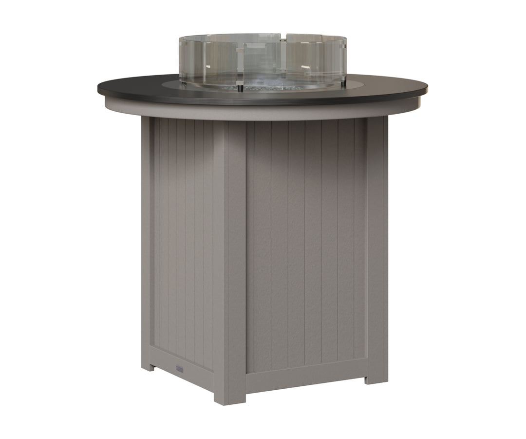 Donoma 44" Round Fire Table - Hammered Top - Bar Height