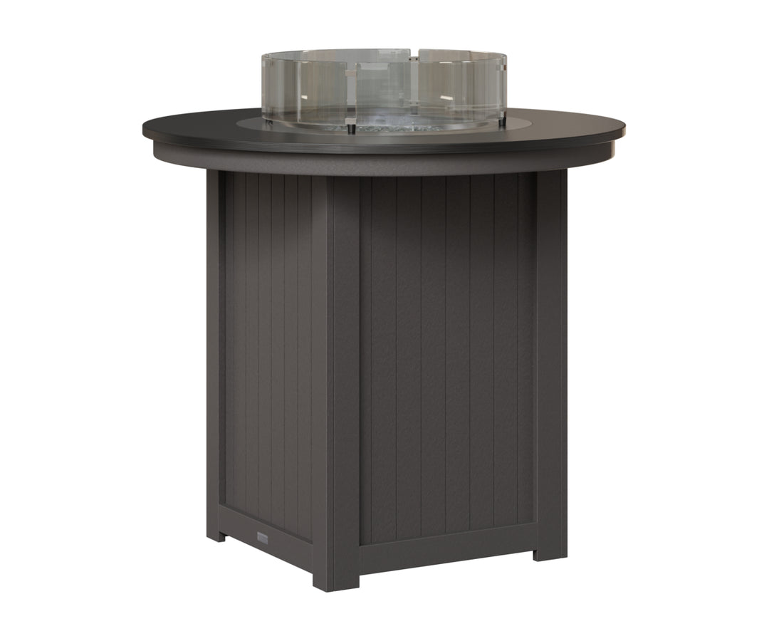 Donoma 44" Round Fire Table - Hammered Top - Bar Height