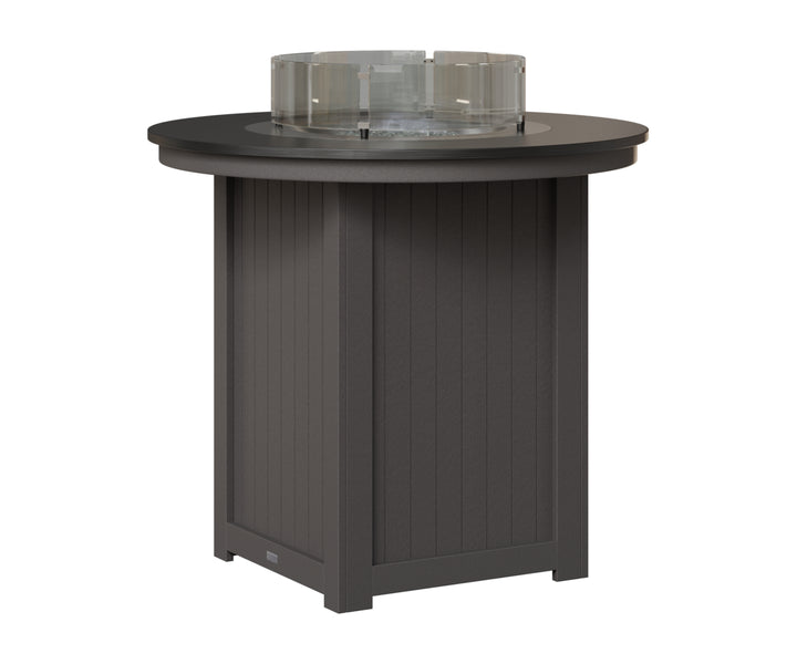 Donoma 44" Round Fire Table - Hammered Top - Bar Height