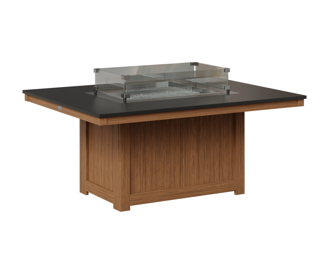 Donoma 42" x 54" Rectangular Fire Pit - Hammered Top