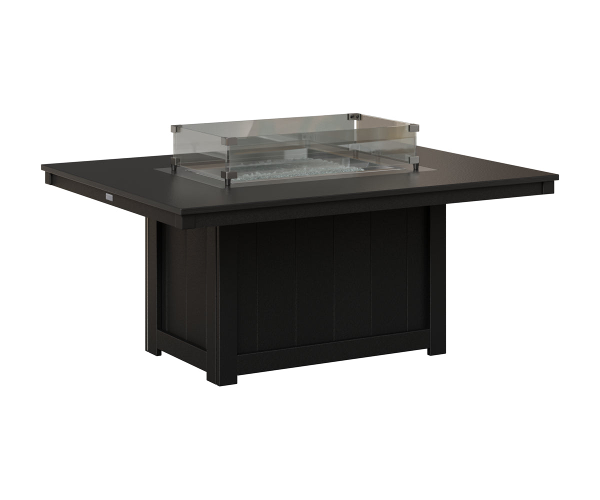 Donoma 42" x 54" Rectangular Fire Pit - Hammered Top