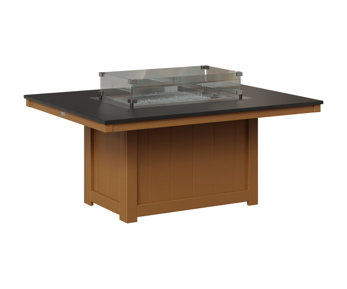 Donoma 42" x 54" Rectangular Fire Pit - Hammered Top