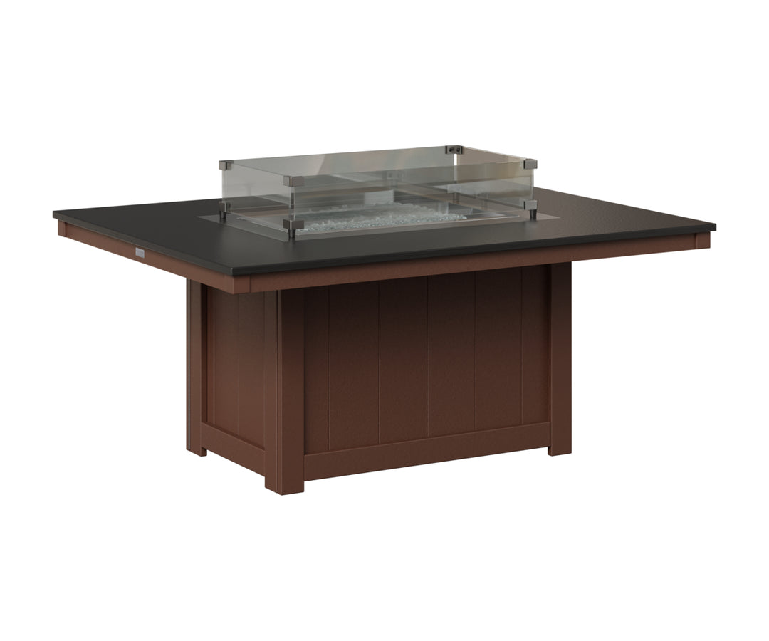 Donoma 42" x 54" Rectangular Fire Pit - Hammered Top